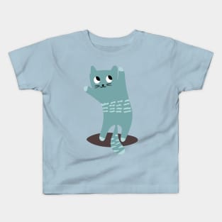 Cat cartoon character funny design for kid pan who love cartoons. Kids T-Shirt